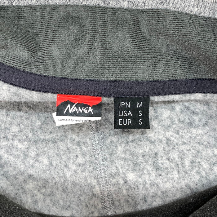 【中古品】【メンズ】 NANGA NW2241-1D509 POLARTEC FLEECE ZIP BLOUSON フリースジャケット アウター ブランド 古着 144-260328-gm-17-fuz サイズ：M カラー：グレー 万代Net店