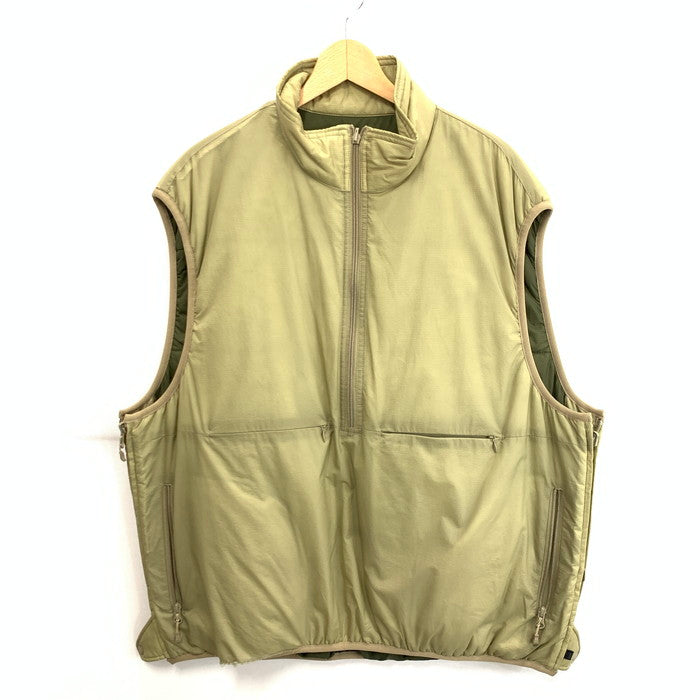【現状渡し品】【メンズ】 Daiwa ダイワ BJ21022W TECH REVERSIBLE PULLOVER PUFF VEST リバーシブルプルオーバーパフベスト アウター ブランド 古着 144-260328-gm-18-fuz サイズ：L カラー：カーキ 万代Net店