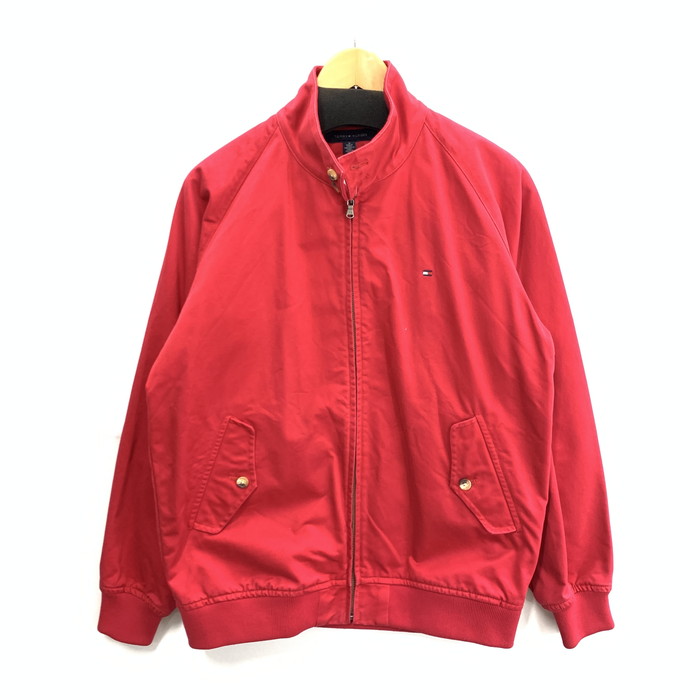 【中古品】【メンズ】 TOMMY HILFIGER トミーヒルフィガー ブルゾンジャケット アウター ブランド 古着 147-260328-gm-16-fuz サイズ：M カラー：レッド 万代Net店