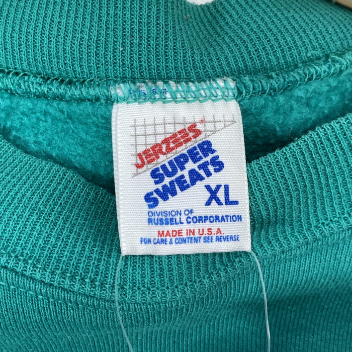 【中古品】【メンズ】 JERZEES 80s~90s SUPER SWEAT オーバーサイズスウェット ブランド 古着 145-260404-gm-28-fuz サイズ：XL カラー：グリーン 万代Net店