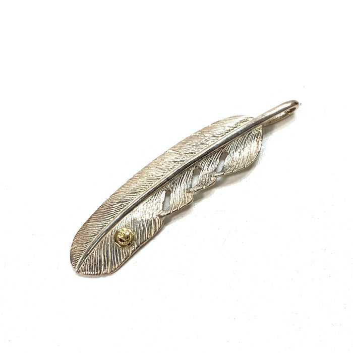 【中古品】【メンズ】 TADY＆KING GPウルフ付き SVフェザーL シルバー ペンダントトップ ブランド アクセサリー 191-251122-gm-12-fuz カラー：シルバー 万代Net店