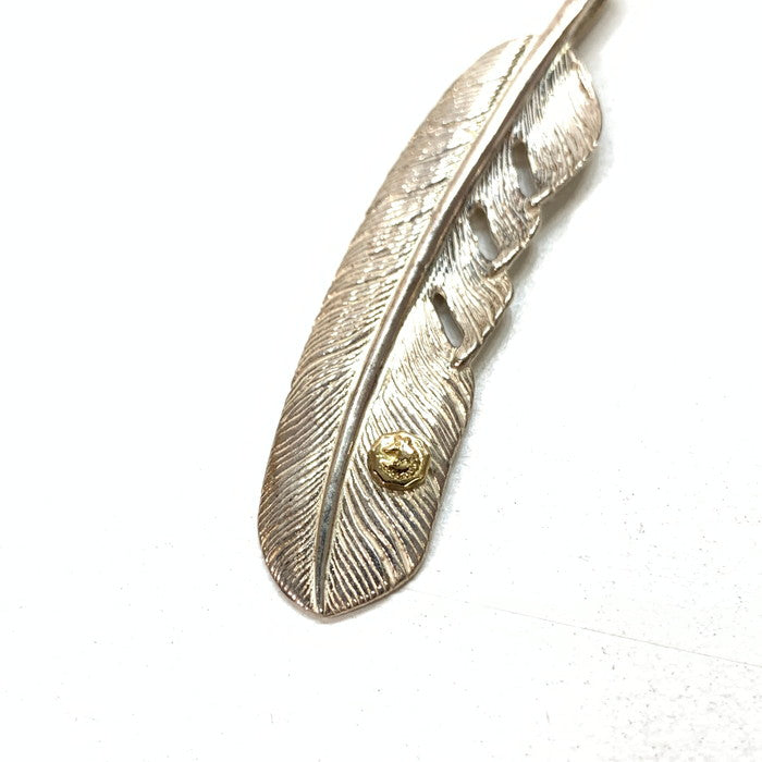 【中古品】【メンズ】 TADY＆KING GPウルフ付き SVフェザーL シルバー ペンダントトップ ブランド アクセサリー 191-251122-gm-12-fuz カラー：シルバー 万代Net店