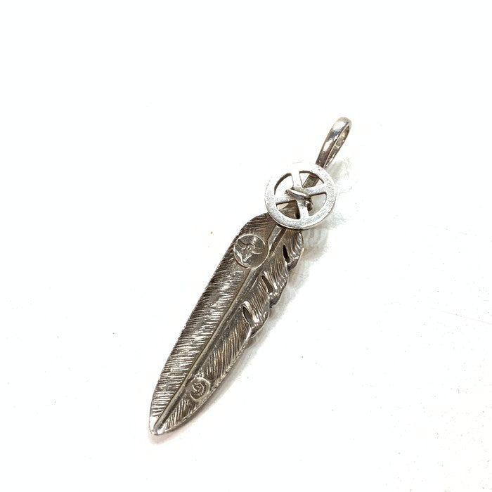 【中古品】【メンズ】 TADY＆KING 金ハートホイール フェザー "L" K18 SILVER ブランド アクセサリー ペンダントトップ 191-251122-gm-13-fuz サイズ：L カラー：シルバー 万代Net店