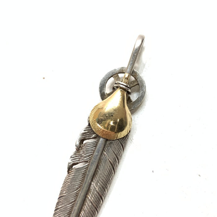 【中古品】【メンズ】 TADY＆KING 金ハートホイール フェザー "L" K18 SILVER ブランド アクセサリー ペンダントトップ 191-251122-gm-13-fuz サイズ：L カラー：シルバー 万代Net店