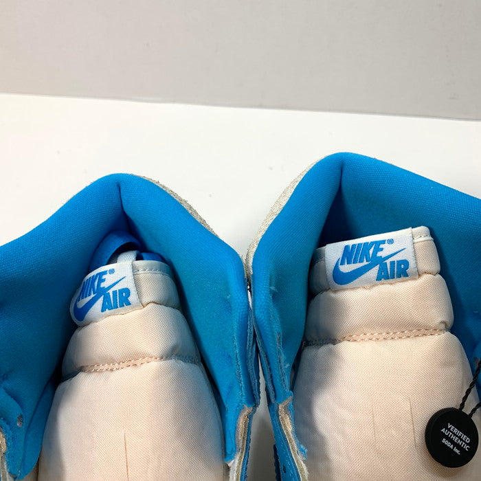 【中古美品】【メンズ】 NIKE ナイキ DZ5485-402 AIR JORDAN 1 HIGH OG "UNC REIMAGINED" エアジョーダン 1 ハイ スニーカー シューズ 靴 160-251012-xz-10-fuz サイズ：27.5cm カラー：ブルー 万代Net店