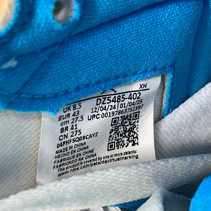 【中古美品】【メンズ】 NIKE ナイキ DZ5485-402 AIR JORDAN 1 HIGH OG "UNC REIMAGINED" エアジョーダン 1 ハイ スニーカー シューズ 靴 160-251012-xz-10-fuz サイズ：27.5cm カラー：ブルー 万代Net店