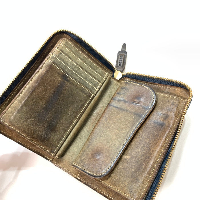 【中古品】【メンズ】 CORBO コルボ 二つ折り財布 ブランド ウォレット 200-251018-gm-32-fuz カラー：ブラック 万代Net店