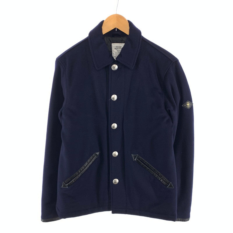 【中古品】【メンズ】 THE CRIMIE ソフトウール 中綿ジャケット アウター ブランド 古着 142-260419-gm-34-fuz サイズ：M カラー：ネイビー 万代Net店