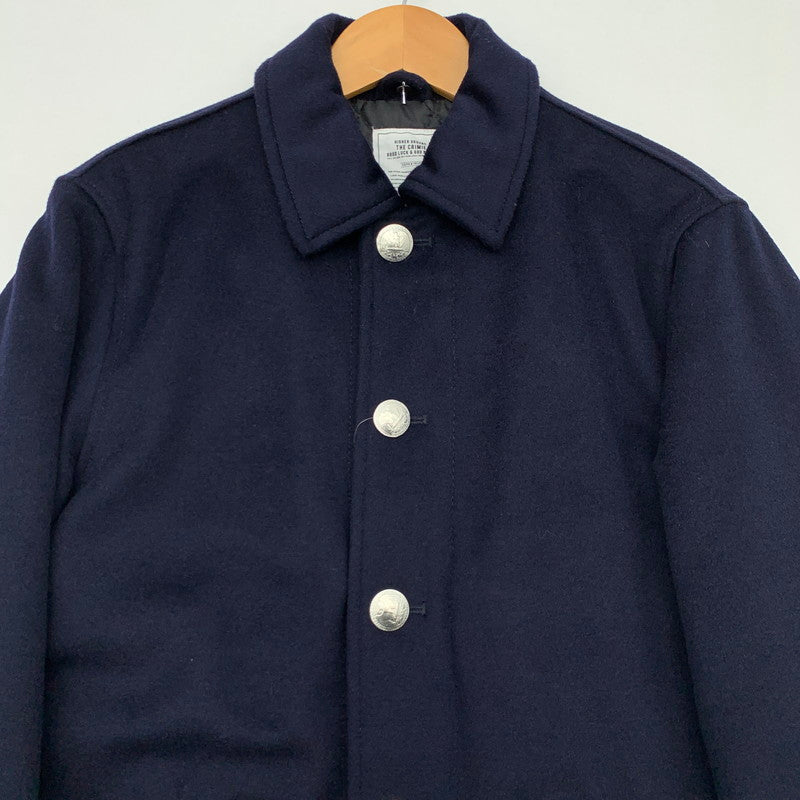 【中古品】【メンズ】 THE CRIMIE ソフトウール 中綿ジャケット アウター ブランド 古着 142-260419-gm-34-fuz サイズ：M カラー：ネイビー 万代Net店