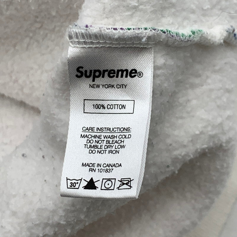 【中古品】【メンズ】 Supreme シュプリーム 17AW HYSTERIC GLAMOUR ヒステリックグラマー TEXT HOODED SWEATSHIRT パーカー ブランド 古着 149-260412-gm-04-fuz サイズ：L カラー：ホワイト 万代Net店