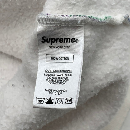 【中古品】【メンズ】 Supreme シュプリーム 17AW HYSTERIC GLAMOUR ヒステリックグラマー TEXT HOODED SWEATSHIRT パーカー ブランド 古着 149-260412-gm-04-fuz サイズ：L カラー：ホワイト 万代Net店