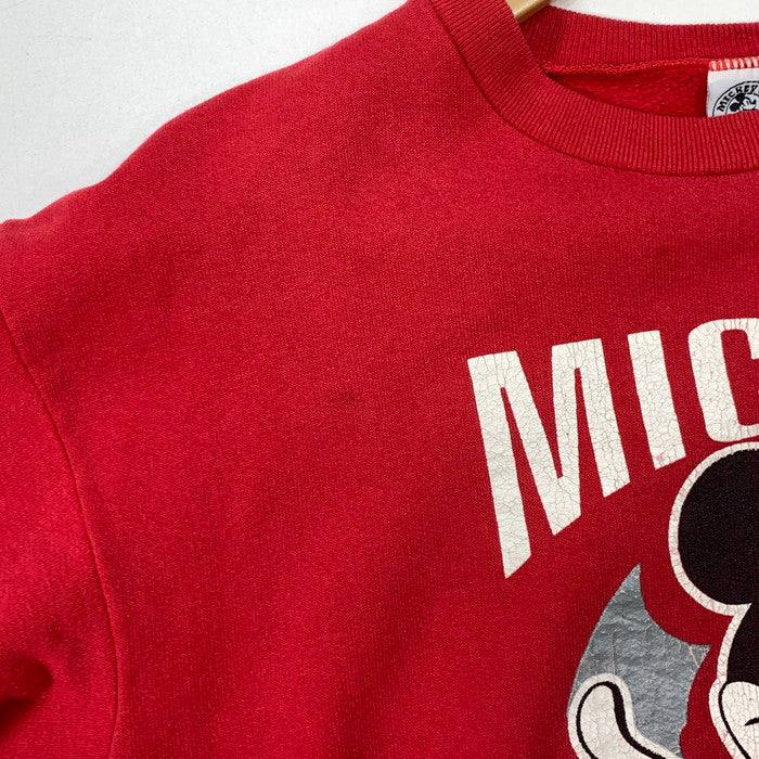 【中古品】【メンズ】 MICKEY&CO. 90s ミッキー スウェット ブランド 古着 145-260404-gm-26-fuz サイズ：L カラー：レッド 万代Net店