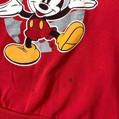 【中古品】【メンズ】 MICKEY&CO. 90s ミッキー スウェット ブランド 古着 145-260404-gm-26-fuz サイズ：L カラー：レッド 万代Net店