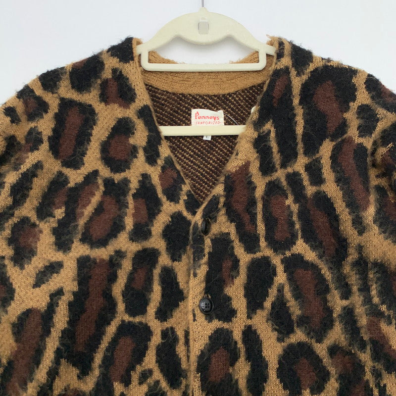 【中古品】PENNEYS ニットカーディガン トップス ブランド 古着 147-260418-gm-07-fuz サイズ：L カラー：レオパード 万代Net店