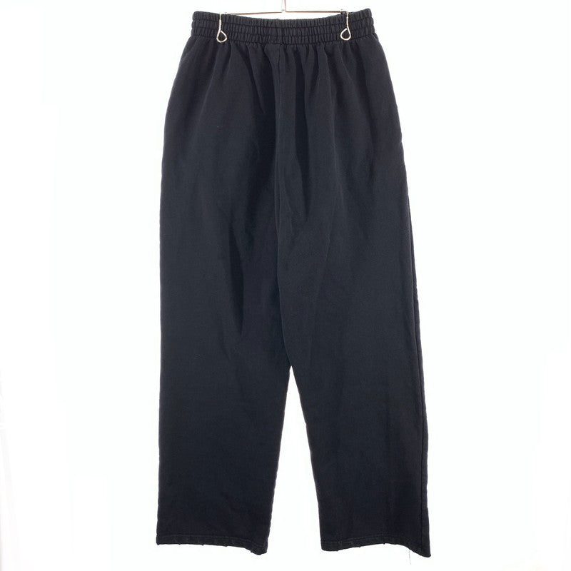 【中古品】【メンズ】 BALENCIAGA バレンシアガ 26SS MASKING TAPE BAGGY PANTS 846917 TTVL8 スウェットパンツ ボトムス ダメージ加工 ブランド 古着 152-260412-gm-07-fuz サイズ：M カラー：ブラック 万代Net店