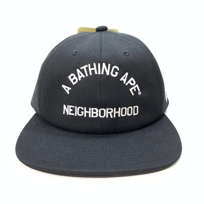 【中古美品】【メンズ】 A BATHING APE アベイシングエイプ NBHD PANEL CAP パネルキャップ ブランド 帽子 185-251213-gm-16-fuz サイズ：FREE カラー：ブラック 万代Net店