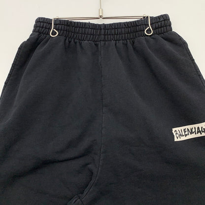 【中古品】【メンズ】 BALENCIAGA バレンシアガ 26SS MASKING TAPE BAGGY PANTS 846917 TTVL8 スウェットパンツ ボトムス ダメージ加工 ブランド 古着 152-260412-gm-07-fuz サイズ：M カラー：ブラック 万代Net店