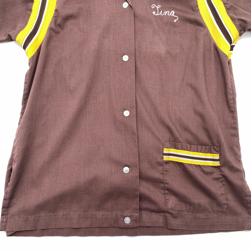【中古品】【メンズ】 HILTON 70年代 USA製 ヴィンテージ ボーリングシャツ 半袖シャツ ブランド 古着 70s Vintage 145-260419-gm-37-fuz サイズ：34 カラー：ブラウン 万代Net店
