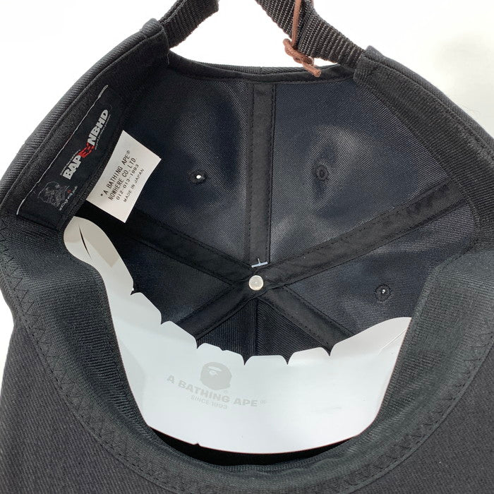 【中古美品】【メンズ】 A BATHING APE アベイシングエイプ NBHD PANEL CAP パネルキャップ ブランド 帽子 185-251213-gm-16-fuz サイズ：FREE カラー：ブラック 万代Net店