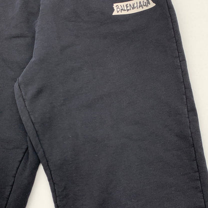 【中古品】【メンズ】 BALENCIAGA バレンシアガ 26SS MASKING TAPE BAGGY PANTS 846917 TTVL8 スウェットパンツ ボトムス ダメージ加工 ブランド 古着 152-260412-gm-07-fuz サイズ：M カラー：ブラック 万代Net店