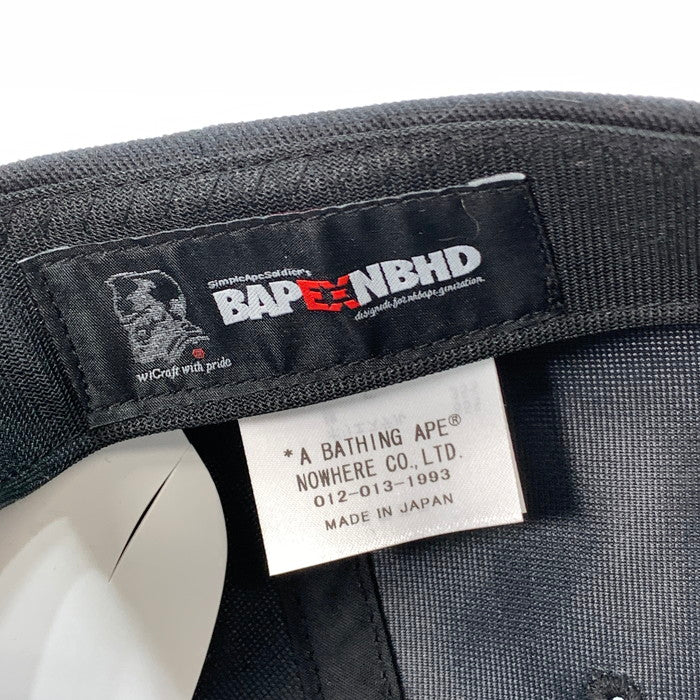 【中古美品】【メンズ】 A BATHING APE アベイシングエイプ NBHD PANEL CAP パネルキャップ ブランド 帽子 185-251213-gm-16-fuz サイズ：FREE カラー：ブラック 万代Net店