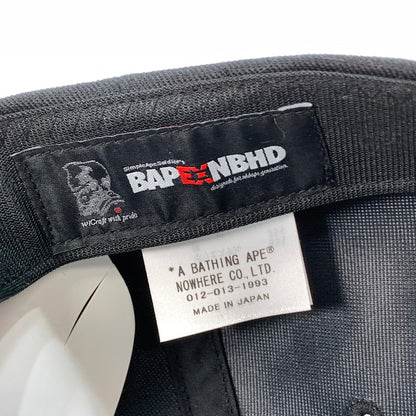 【中古美品】【メンズ】 A BATHING APE アベイシングエイプ NBHD PANEL CAP パネルキャップ ブランド 帽子 185-251213-gm-16-fuz サイズ：FREE カラー：ブラック 万代Net店