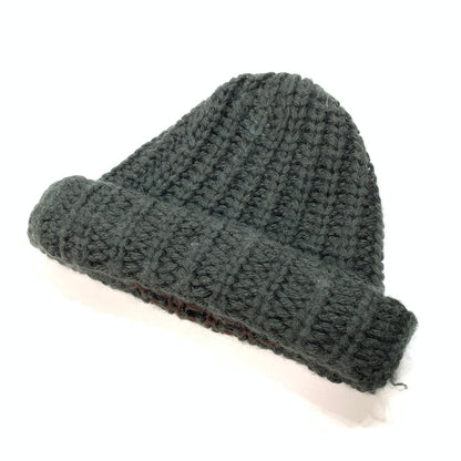【中古品】【メンズ】 Y's for men ワイズ フォー メン TWO TONE DESIGN WOOL BEANIE ウールビーニー ニット帽子 185-251213-gm-17-fuz サイズ：FREE カラー：カーキ ブラウン 万代Net店