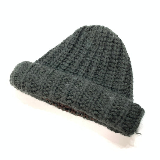 【中古品】【メンズ】 Y's for men ワイズ フォー メン TWO TONE DESIGN WOOL BEANIE ウールビーニー ニット帽子 185-251213-gm-17-fuz サイズ：FREE カラー：カーキ ブラウン 万代Net店