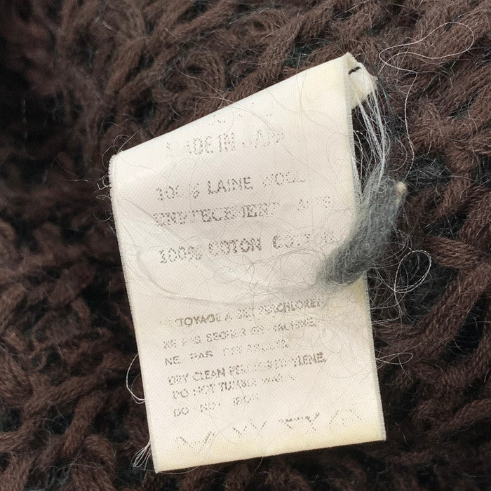 【中古品】【メンズ】 Y's for men ワイズ フォー メン TWO TONE DESIGN WOOL BEANIE ウールビーニー ニット帽子 185-251213-gm-17-fuz サイズ：FREE カラー：カーキ ブラウン 万代Net店