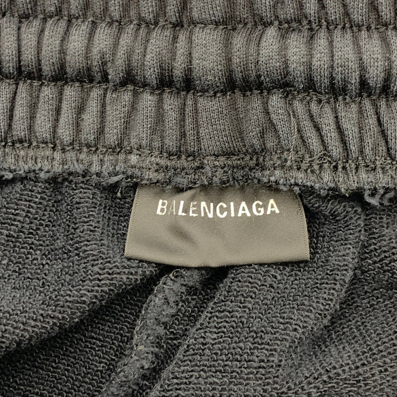 【中古品】【メンズ】 BALENCIAGA バレンシアガ 26SS MASKING TAPE BAGGY PANTS 846917 TTVL8 スウェットパンツ ボトムス ダメージ加工 ブランド 古着 152-260412-gm-07-fuz サイズ：M カラー：ブラック 万代Net店