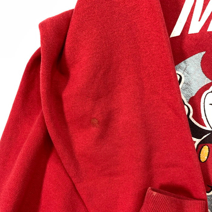 【中古品】【メンズ】 MICKEY&CO. 90s ミッキー スウェット ブランド 古着 145-260404-gm-26-fuz サイズ：L カラー：レッド 万代Net店