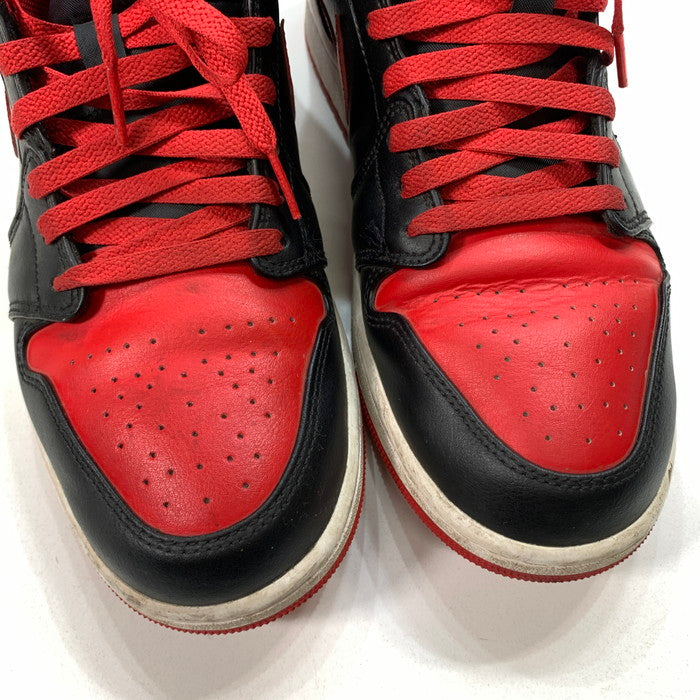 【中古品】【メンズ】 NIKE ナイキ DQ8426-060 AIR JORDAN 1 MID"BRED TOE" エアジョーダン 1 ミッド スニーカー 160-251116-gm-28-fuz サイズ：29cm カラー：ブラック レッド 万代Net店