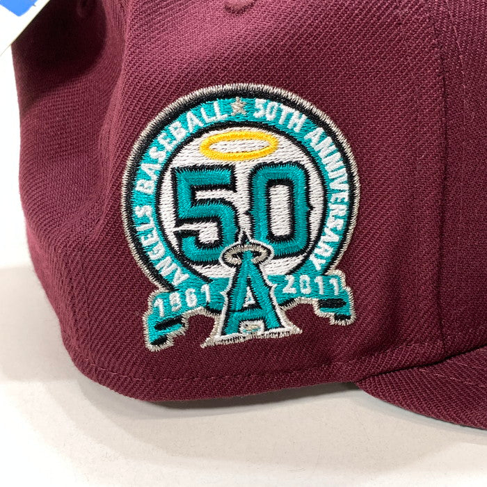 【中古品】【メンズ】 NEW ERA ニューエラ ANAHEIM ANGELS 50TH ANNIVERSARY CAP キャップ 帽子 185-251214-gm-01-fuz サイズ：59.6cm カラー：ボルドー 万代Net店