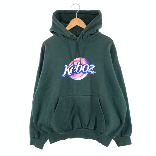 【中古品】【メンズ】 KEBOZ ケボズ オーバーサイズ プルオーバーパーカー ブランド 古着 142-260419-gm-32-fuz サイズ：L カラー：グリーン 万代Net店