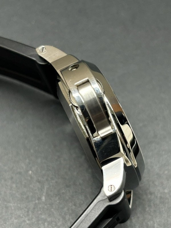 【中古品】【メンズ】 OFFICINE PANERAI オフィチーネパネライ PAM01090 T番 2017年製 ルミノール パワーリザーブ オートマティック アッチャイオ ウォッチ 腕時計 195-240602-ab-2-min カラー：シルバー/ブラック 万代Net店