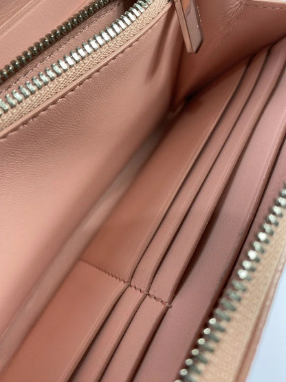 【LIFTる。景品】【中古】TIFFANY&Co. ティファニー 日本限定 LARGE ZIP WALLET ラージジップ ウォレット 長財布 181-250116-me-02-min カラー：ピンク 万代Net店