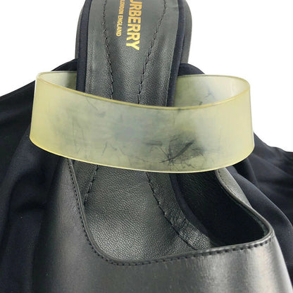 【LIFTる。景品】【中古】BURBERRY バーバリー TILLINGTON ANKLE WRAP MULES 121578A1189 ティリントン アンクル ワープ ミュールズ 靴 183-211110-kk-08-min サイズ：38 カラー：ブラック 万代Net店