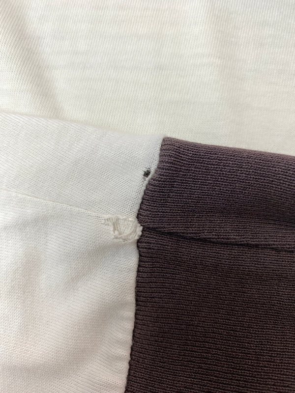 【現状渡し品】【メンズ】 STUSSY ステューシー 90’s BORDER POCKET L/S TEE 90年代 ボーダーポケット ロングスリーブTシャツ 長袖Tシャツ トップス 142-260626-yn-34-min サイズ：XL カラー：ダークブラウン/ホワイト 万代Net店
