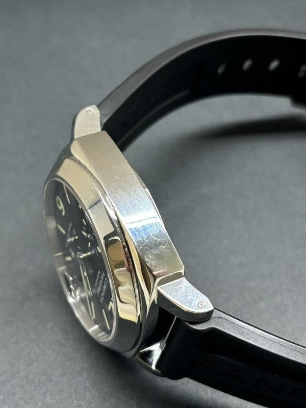 【中古品】【メンズ】 OFFICINE PANERAI オフィチーネパネライ PAM01090 T番 2017年製 ルミノール パワーリザーブ オートマティック アッチャイオ ウォッチ 腕時計 195-240602-ab-2-min カラー：シルバー/ブラック 万代Net店