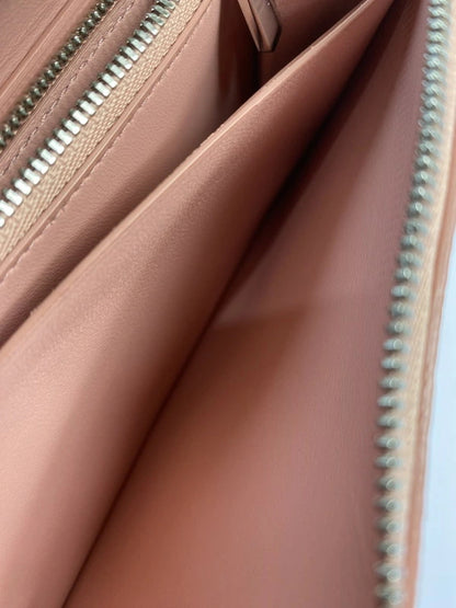 【LIFTる。景品】【中古】TIFFANY&Co. ティファニー 日本限定 LARGE ZIP WALLET ラージジップ ウォレット 長財布 181-250116-me-02-min カラー：ピンク 万代Net店