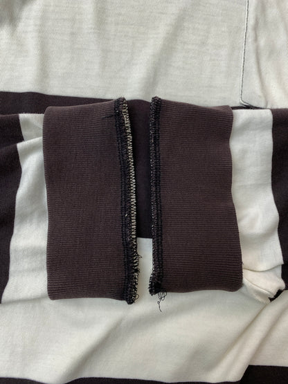 【現状渡し品】【メンズ】 STUSSY ステューシー 90’s BORDER POCKET L/S TEE 90年代 ボーダーポケット ロングスリーブTシャツ 長袖Tシャツ トップス 142-260626-yn-34-min サイズ：XL カラー：ダークブラウン/ホワイト 万代Net店