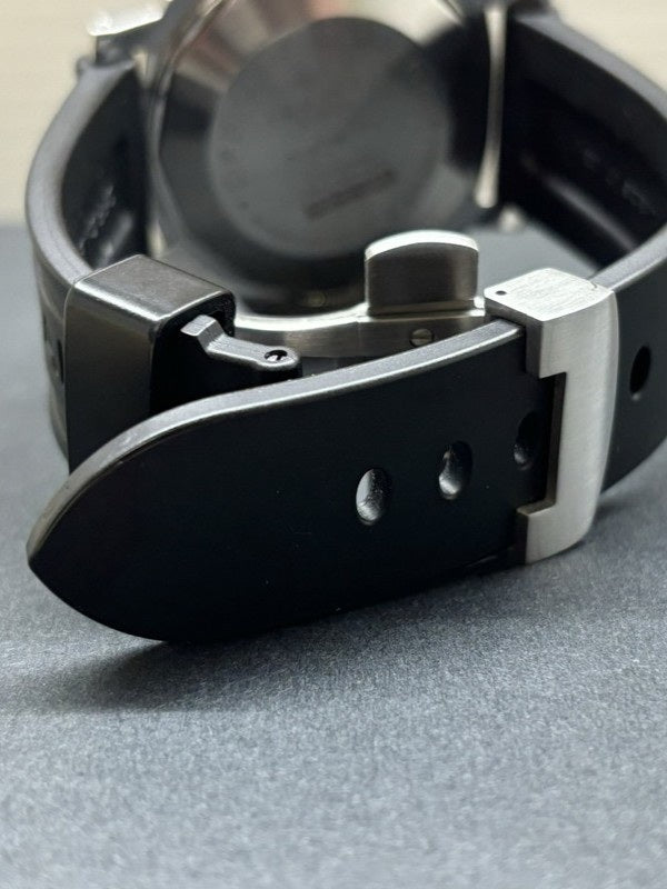 【中古品】【メンズ】 OFFICINE PANERAI オフィチーネパネライ PAM01090 T番 2017年製 ルミノール パワーリザーブ オートマティック アッチャイオ ウォッチ 腕時計 195-240602-ab-2-min カラー：シルバー/ブラック 万代Net店