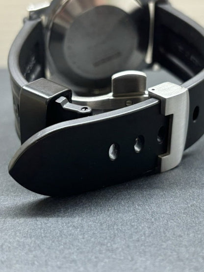 【中古品】【メンズ】 OFFICINE PANERAI オフィチーネパネライ PAM01090 T番 2017年製 ルミノール パワーリザーブ オートマティック アッチャイオ ウォッチ 腕時計 195-240602-ab-2-min カラー：シルバー/ブラック 万代Net店