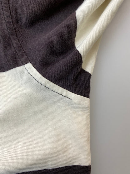 【現状渡し品】【メンズ】 STUSSY ステューシー 90’s BORDER POCKET L/S TEE 90年代 ボーダーポケット ロングスリーブTシャツ 長袖Tシャツ トップス 142-260626-yn-34-min サイズ：XL カラー：ダークブラウン/ホワイト 万代Net店