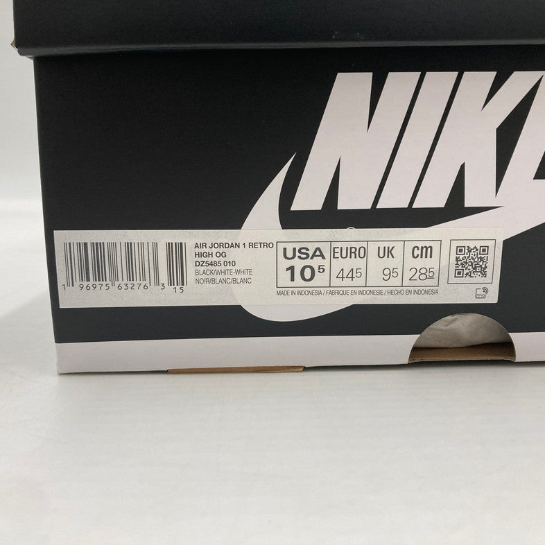 【中古品】【メンズ】 NIKE ナイキ DZ5485-010 AIR JORDAN １ RETRO HIGH OG BLACK WHITE 靴 スニーカー 160-250817-NS-21-iwa サイズ：28.5cm カラー：ブラック ホワイト 万代Net店