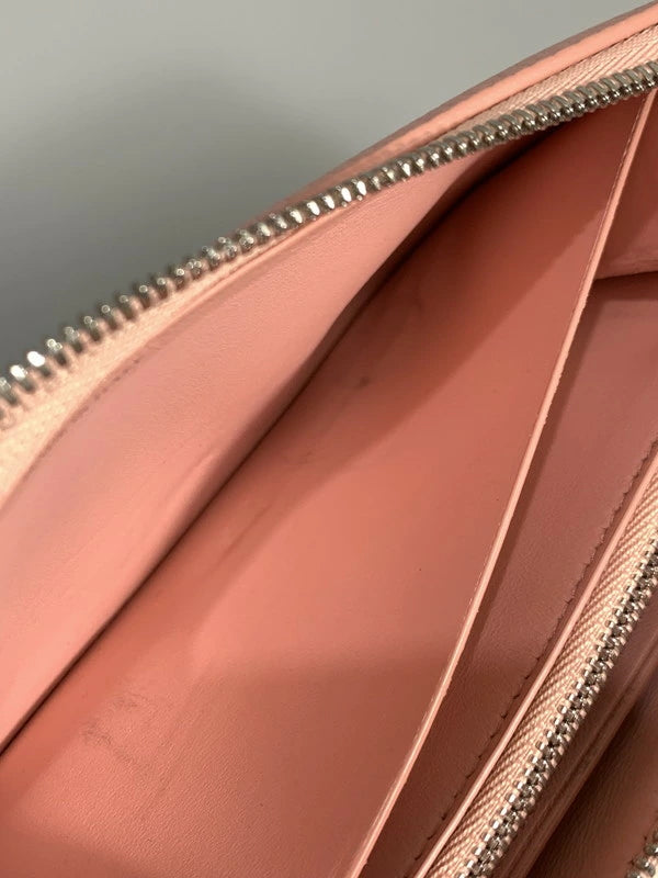 【LIFTる。景品】【中古】TIFFANY&Co. ティファニー 日本限定 LARGE ZIP WALLET ラージジップ ウォレット 長財布 181-250116-me-02-min カラー：ピンク 万代Net店