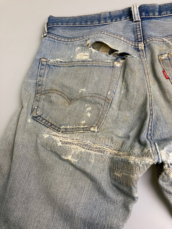 【現状渡し品】【メンズ】 Levi's リーバイス 70S 66前期 ボタン裏刻印 6 501 DENIM PANTS デニム パンツ メンズ ボトムス ジーンズ 70年代 ヴィンテージ 157-251223-em-39-min カラー：インディゴブルー 万代Net店