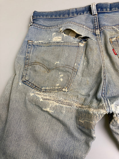 【現状渡し品】【メンズ】 Levi's リーバイス 70S 66前期 ボタン裏刻印 6 501 DENIM PANTS デニム パンツ メンズ ボトムス ジーンズ 70年代 ヴィンテージ 157-251223-em-39-min カラー：インディゴブルー 万代Net店