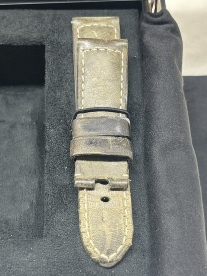 【中古品】【メンズ】 OFFICINE PANERAI オフィチーネパネライ PAM01090 T番 2017年製 ルミノール パワーリザーブ オートマティック アッチャイオ ウォッチ 腕時計 195-240602-ab-2-min カラー：シルバー/ブラック 万代Net店