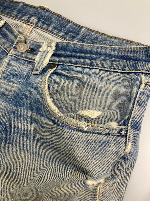【現状渡し品】【メンズ】 Levi's リーバイス 70S 66前期 ボタン裏刻印 6 501 DENIM PANTS デニム パンツ メンズ ボトムス ジーンズ 70年代 ヴィンテージ 157-251223-em-39-min カラー：インディゴブルー 万代Net店